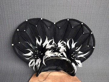 For Rent: Queen of Hearts Black Pleated Crown 