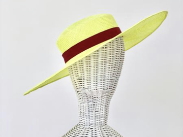 For Sale: Neon Yellow Wide Brim + Hat Band 
