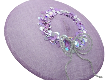 For Sale: Lavender Sequined Wide Brimmed Hat