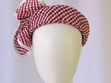 For Sale: Red and White Headband Headpiece